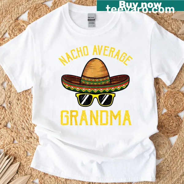Funny Cinco de Mayo t-shirt for grandma with sombrero illustration