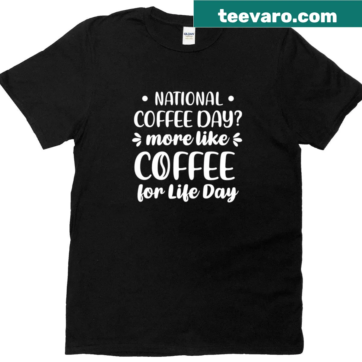 Funny coffee-themed t-shirt celebrating coffee lovers — on a men's t-shirt