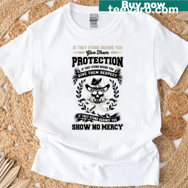 Personalized patriotic t-shirt with 'No Mercy' text