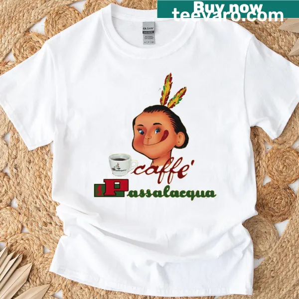 Minimalist T-shirt featuring the word 'Passalacqua' in elegant typography