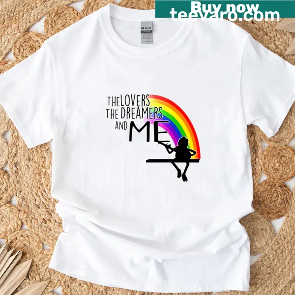 Kermit the Frog with a rainbow graphic on a T-shirt