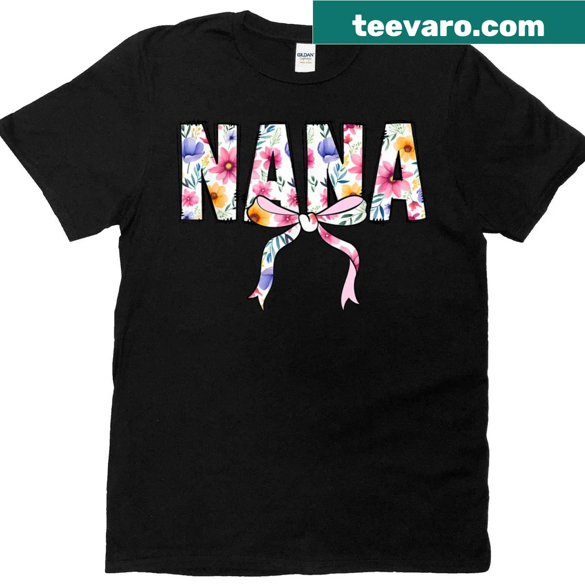 Vintage floral design T-shirt for grandmas with humorous text. — on a men's t-shirt