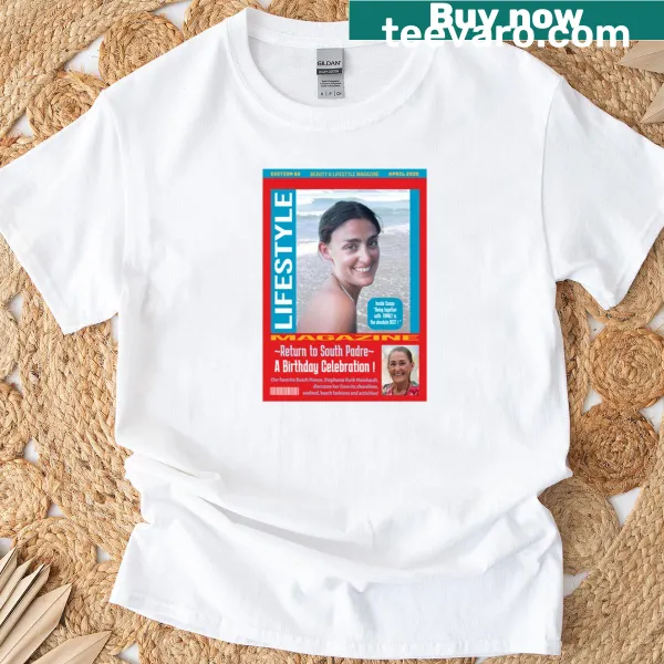 Personalized beach birthday T-shirt for Stephanie's 82nd