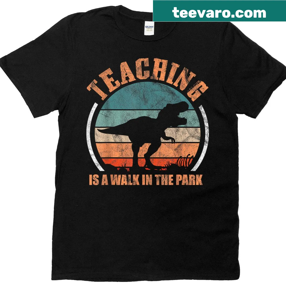 Humorous teacher-themed graphic tee about teaching. — on a men's t-shirt