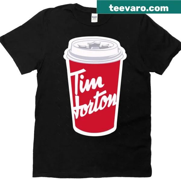 Oversized t-shirt featuring Tim Hortons coffee design