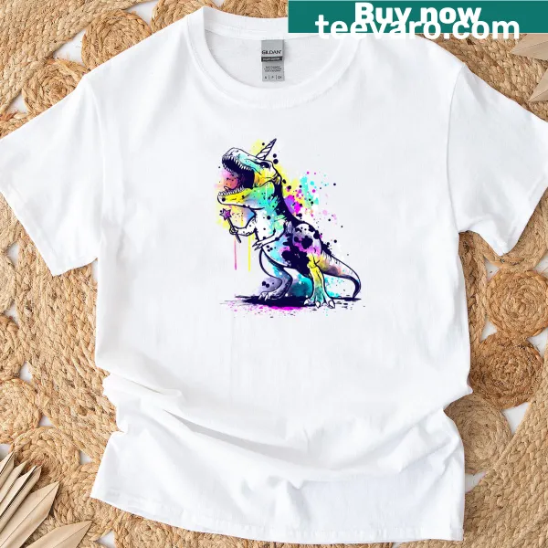 Funny Unicornosaurus Rex cartoon graphic t-shirt