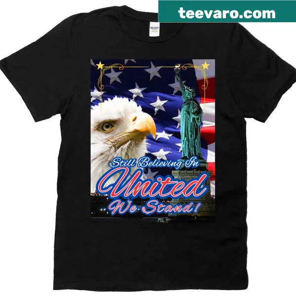 Oversized T-shirt with 'United We Stand' text design