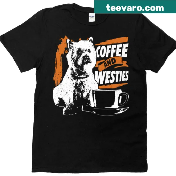 Oversized t-shirt featuring an illustration of a West Highland White Terrier