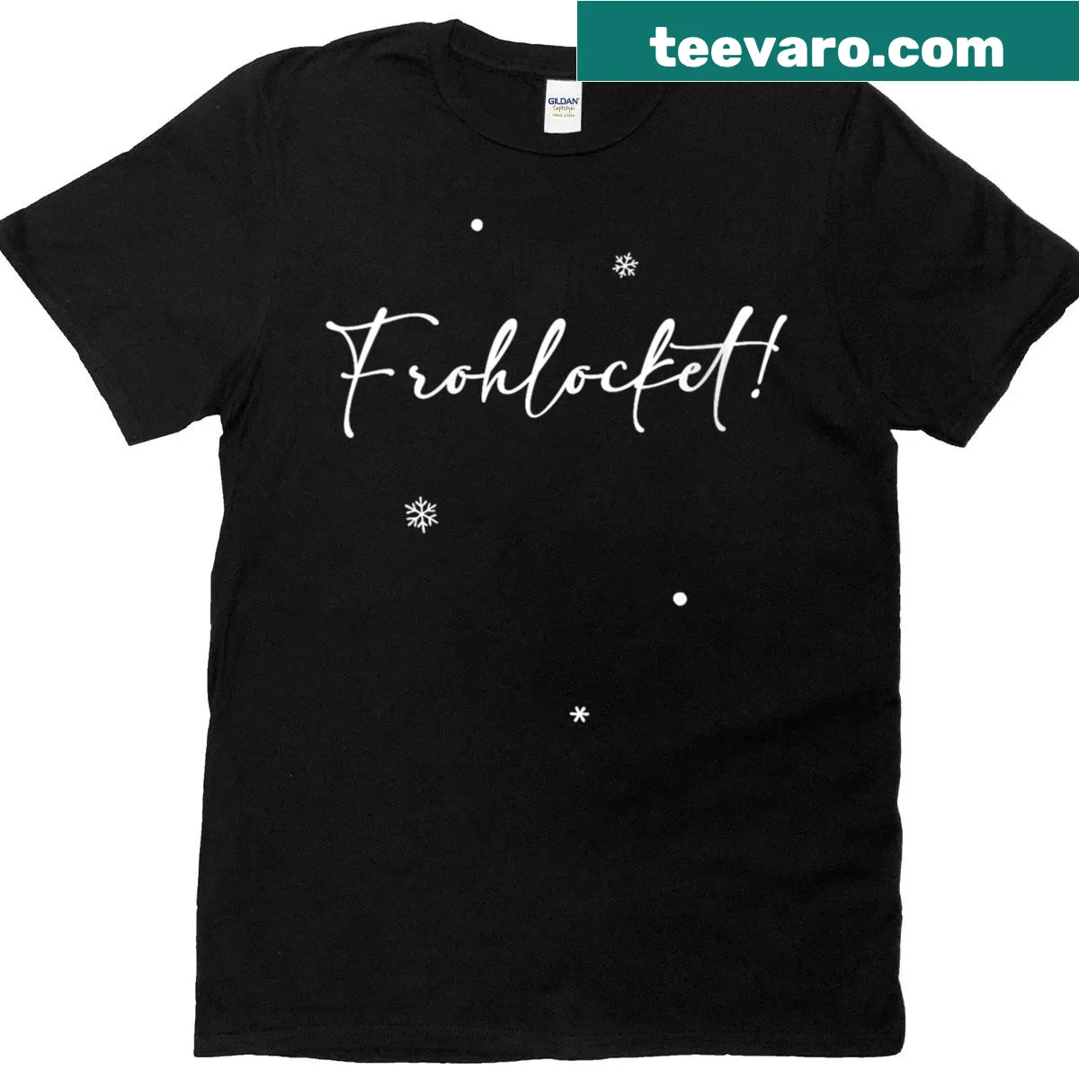 Traditional Christmas carol-themed graphic — on a men's t-shirt