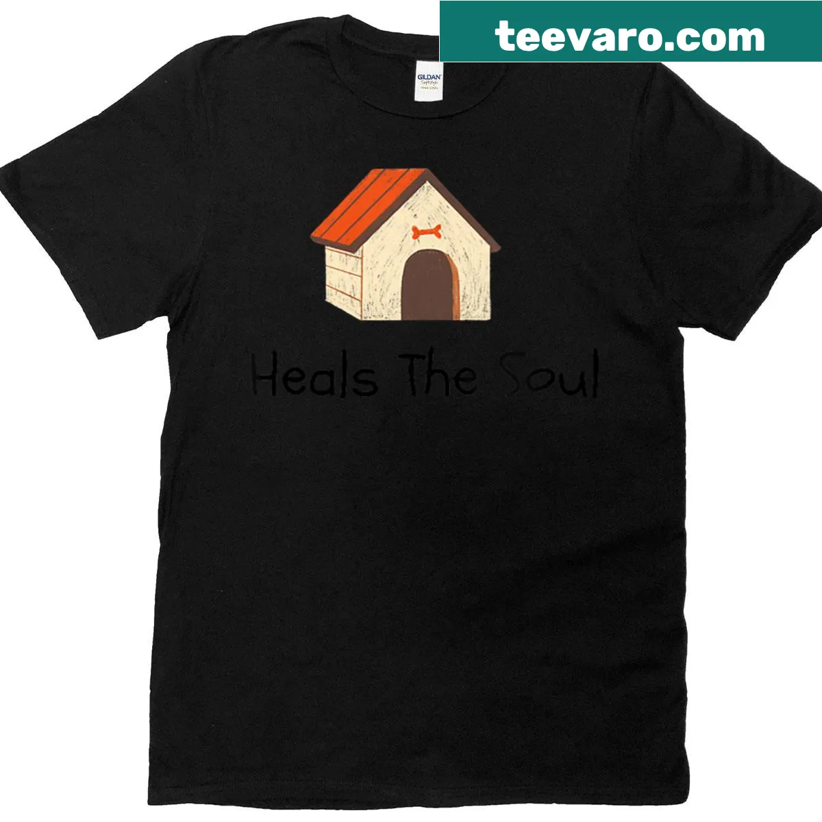 Illustrated T-shirt honoring the memory of beloved dogs — on a men's t-shirt