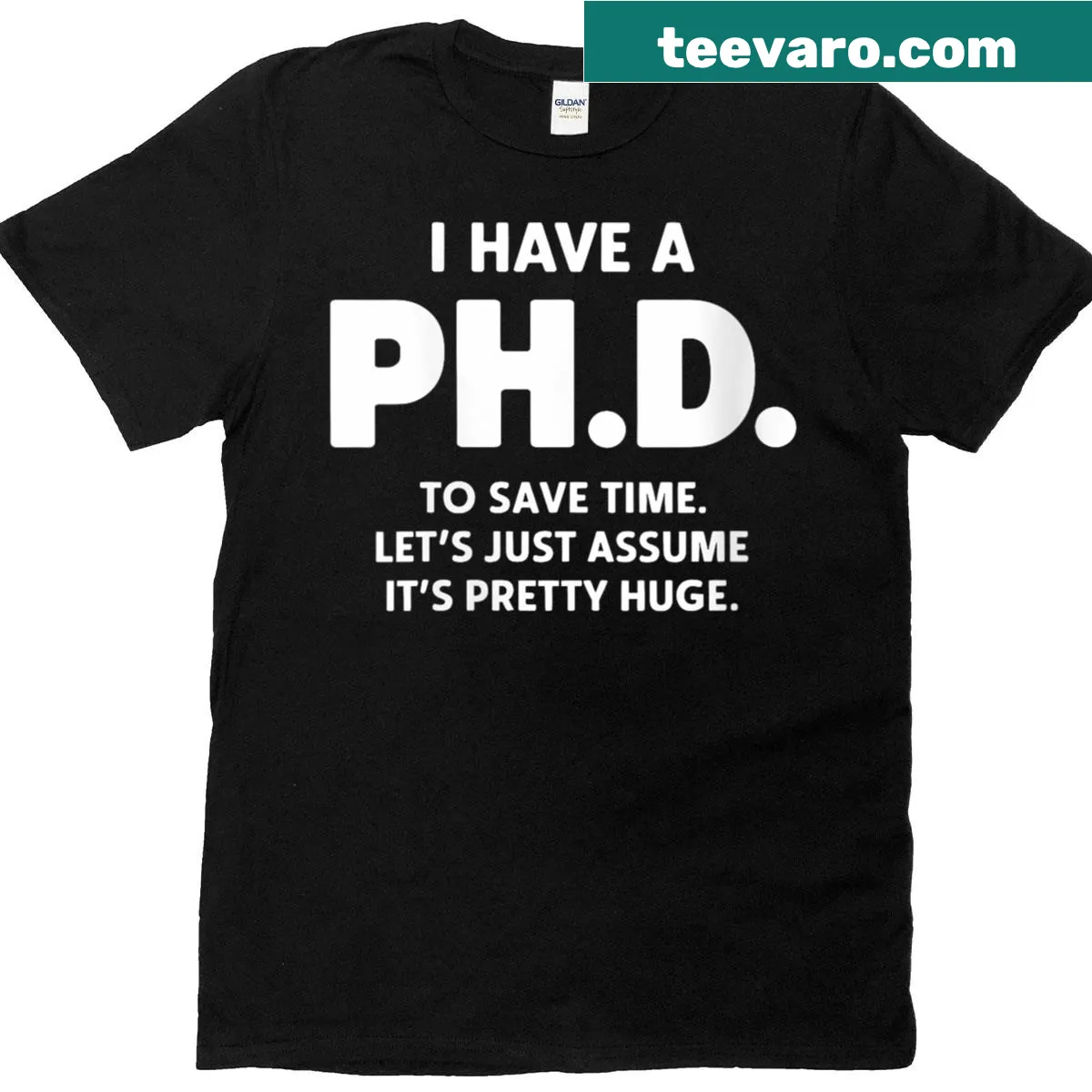 Funny Christmas shirt with PhD theme for women — on a men's t-shirt