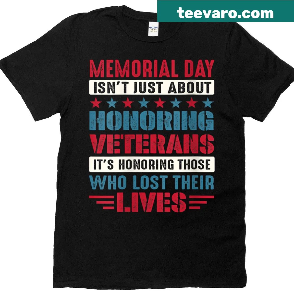 Meaningful Memorial Day T-shirt for women with a thoughtful message — on a men's t-shirt