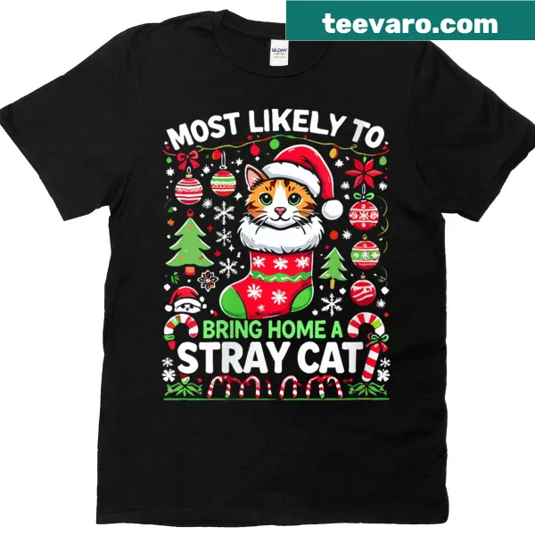 Humorous Christmas T-shirt for cat lovers with a funny declaration