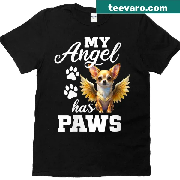 Memorial T-shirt featuring a Chihuahua angel for dog lovers