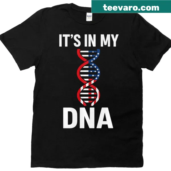 Patriotic T-shirt featuring USA flag elements and heritage theme