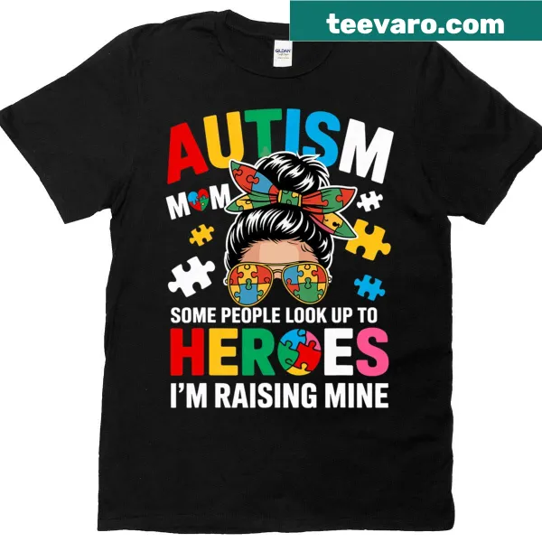 Illustrative shirt for autism moms with a groovy design