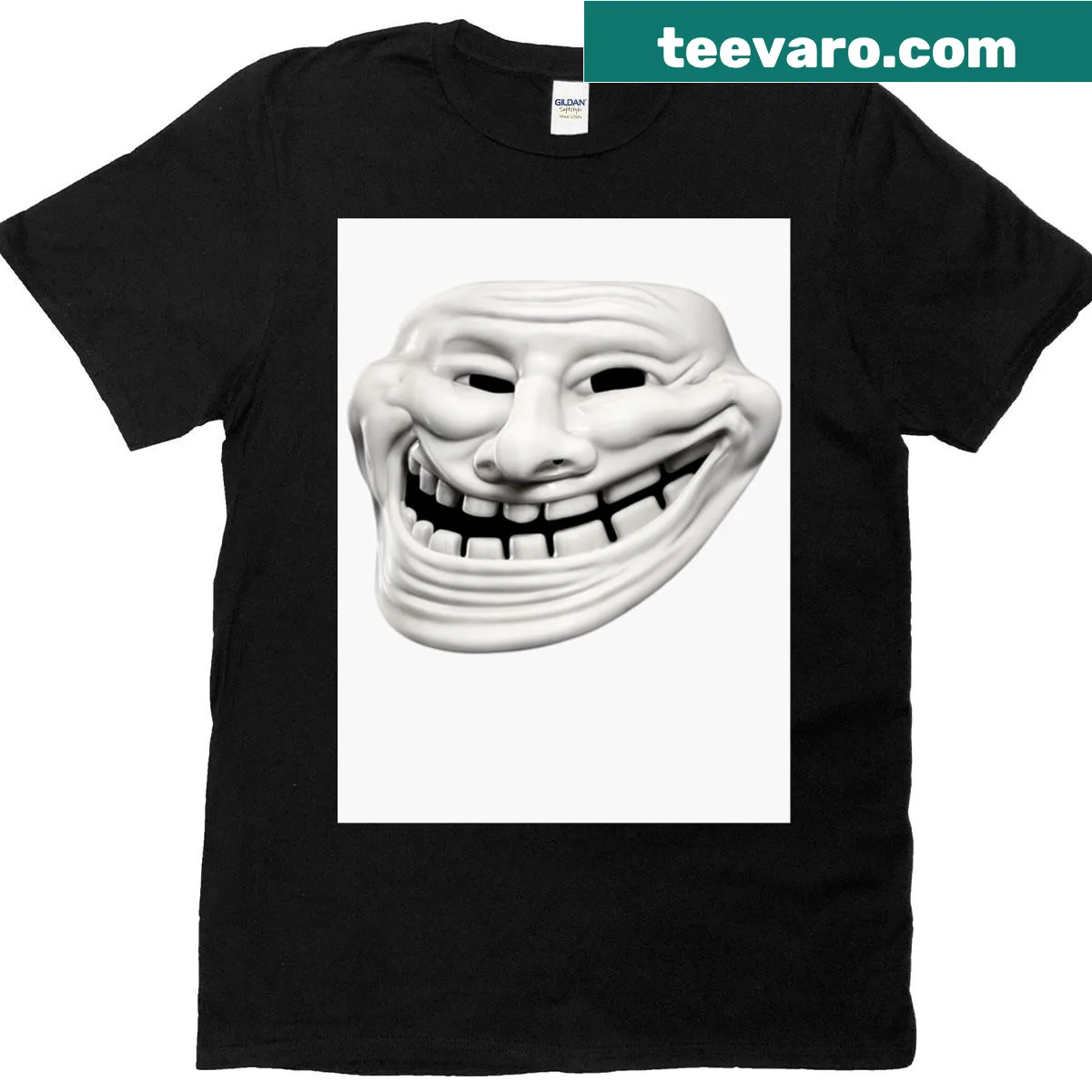 T-shirt featuring a graphic related to backpackaged production — on a men's t-shirt
