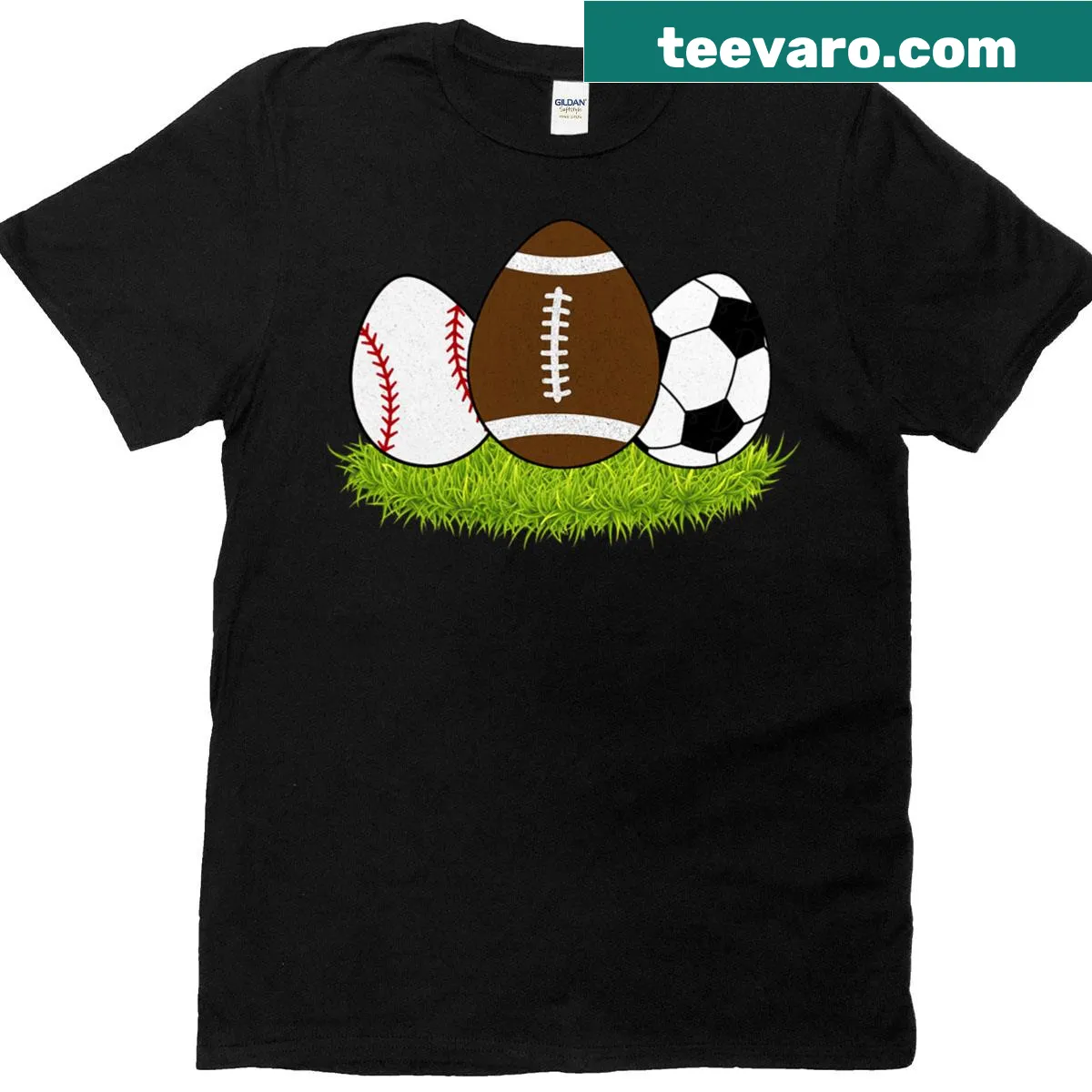 Kids T-shirt featuring sports-themed bunnies and rabbits — on a men's t-shirt