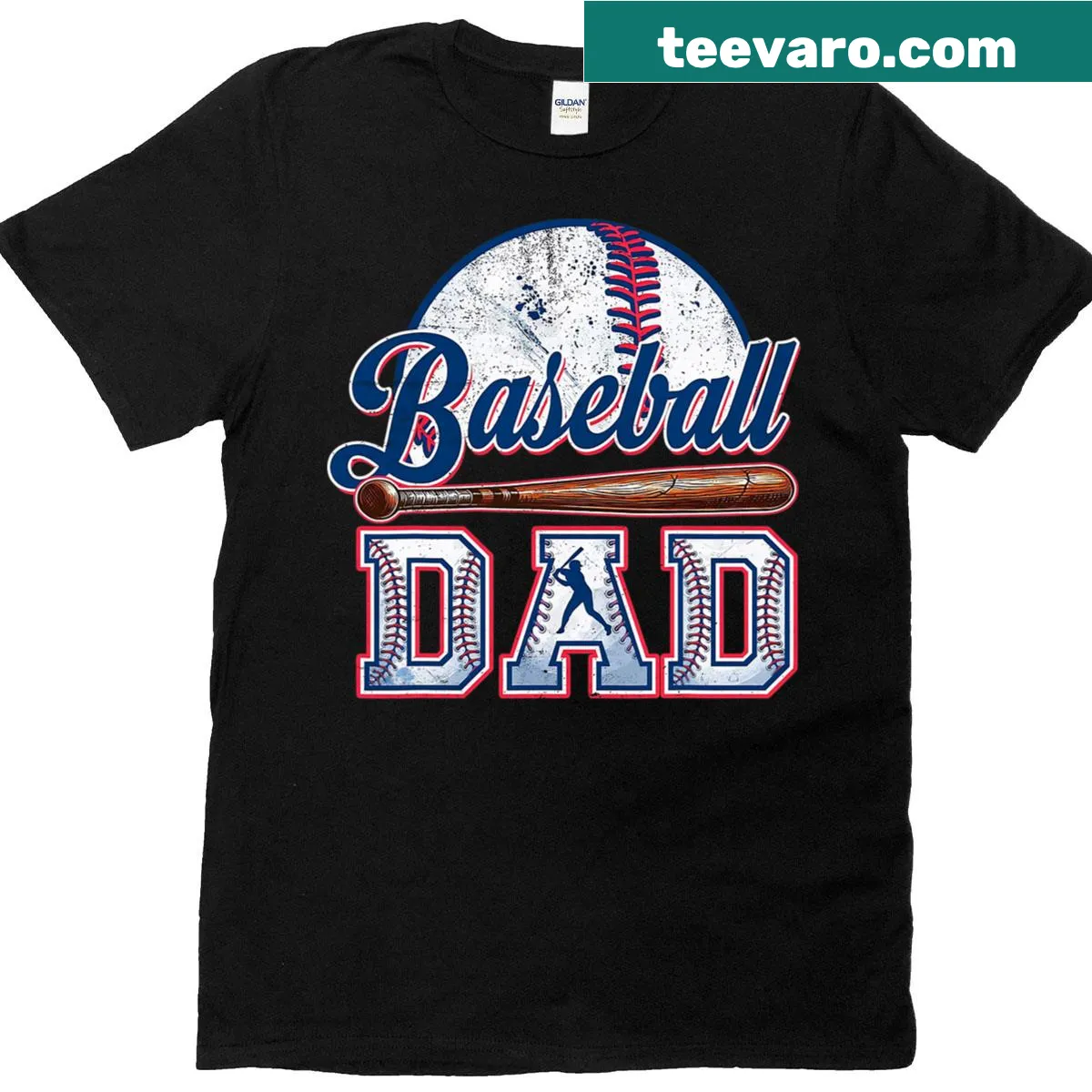Baseball-themed Father's Day t-shirt for sport lovers — on a men's t-shirt