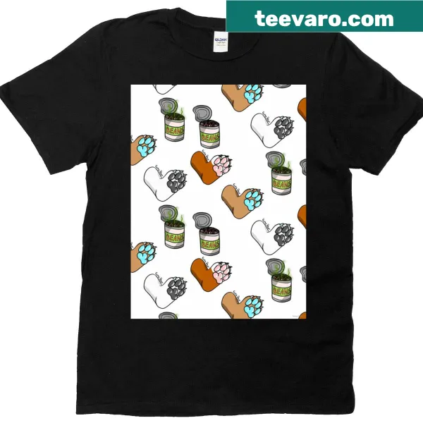 Graphic t-shirt featuring a collection of beans