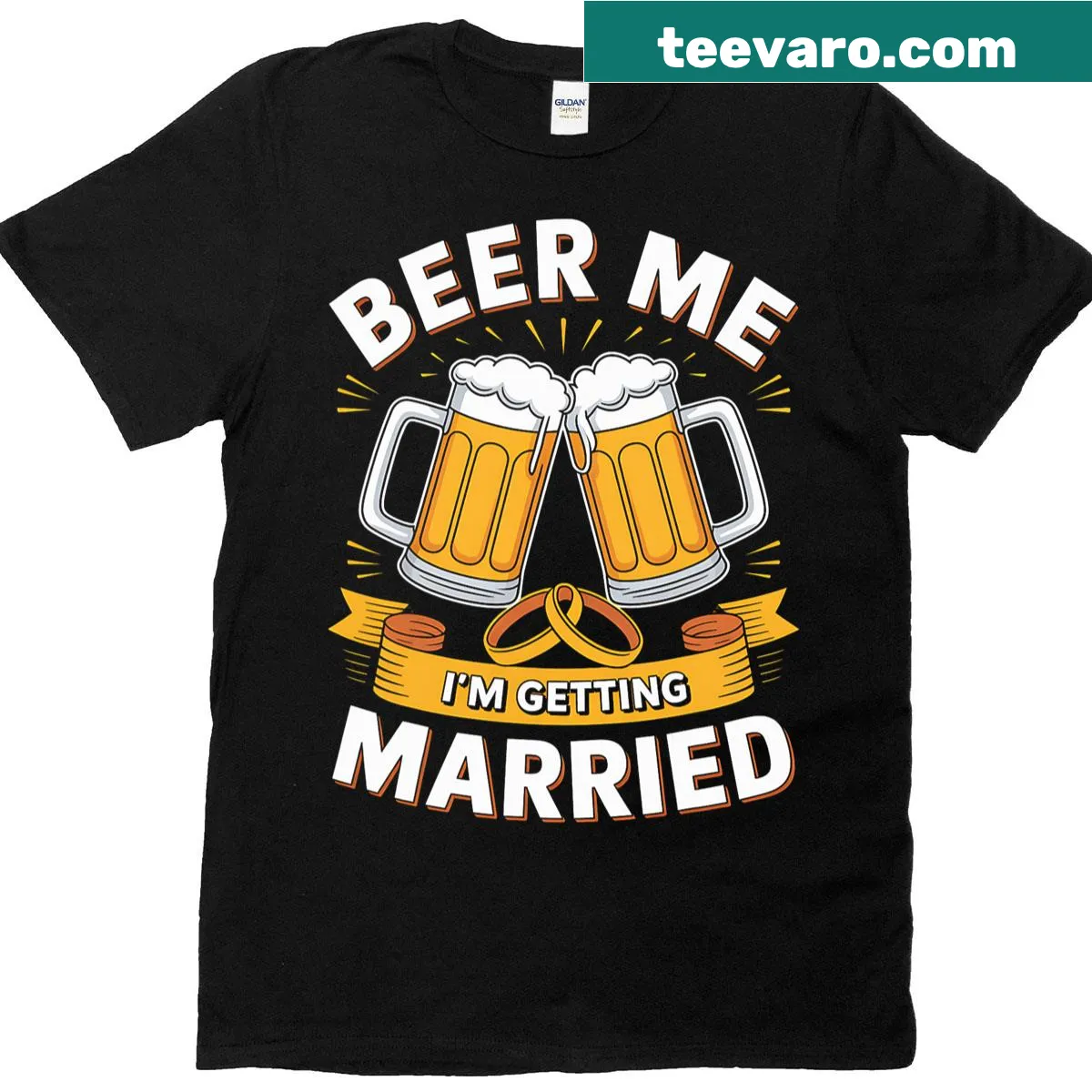 Funny bachelor T-shirt about getting married — on a men's t-shirt
