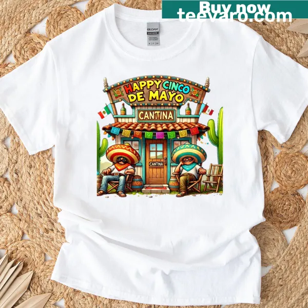 Cinco de Mayo celebration graphic T-shirt inspired by cantina vibes