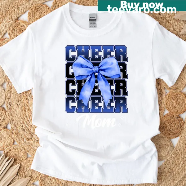 Typographic T-shirt for cheer moms on Mother's Day