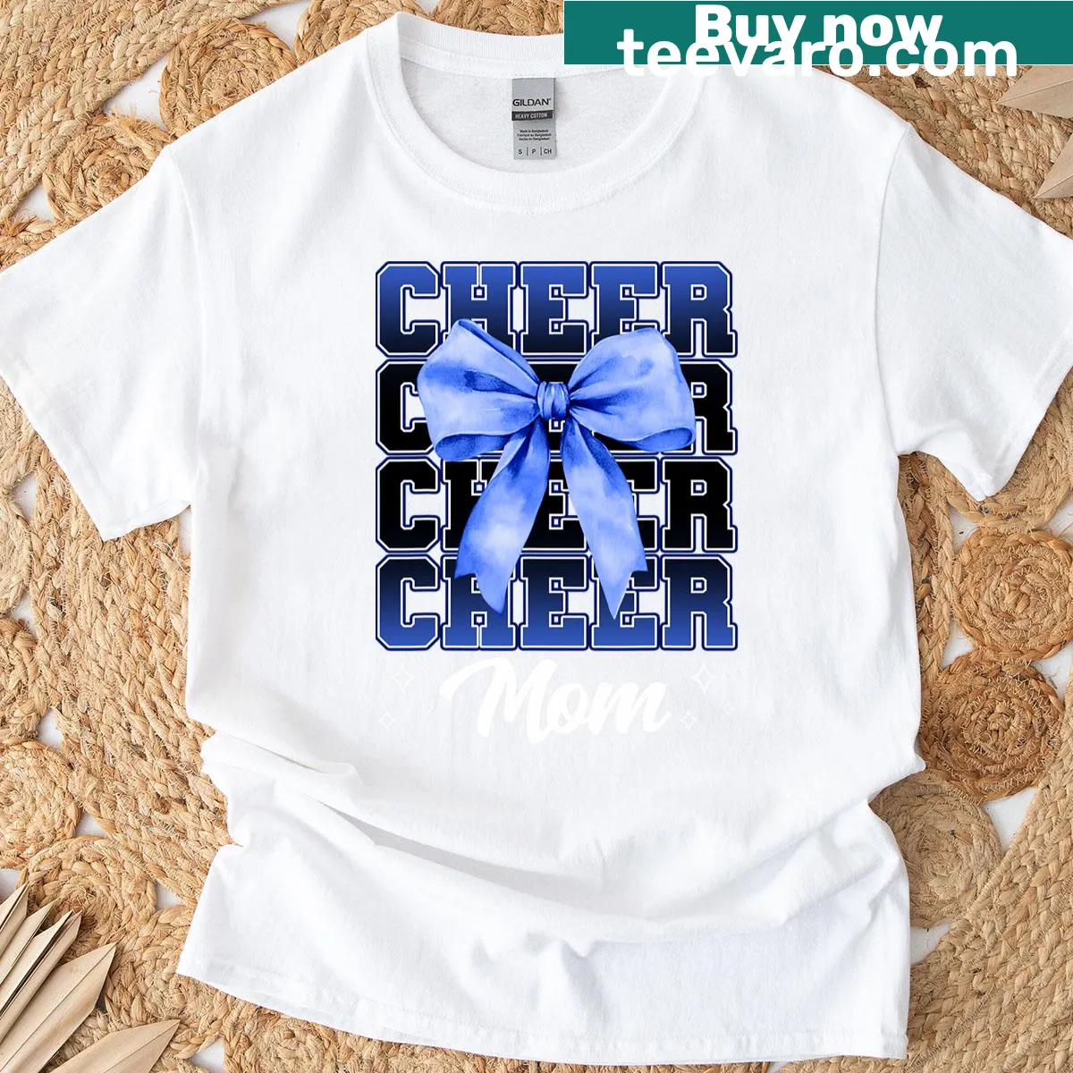 Typographic T-shirt for cheer moms on Mother's Day — on a men's t-shirt