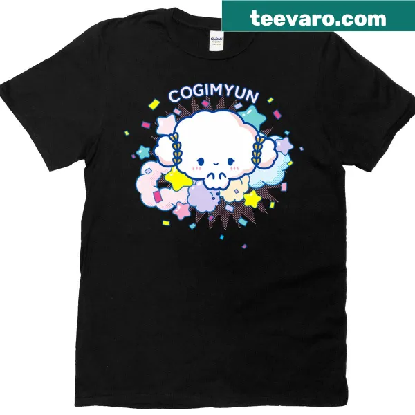 Gaming t-shirt featuring cogimyun character ranking graphic