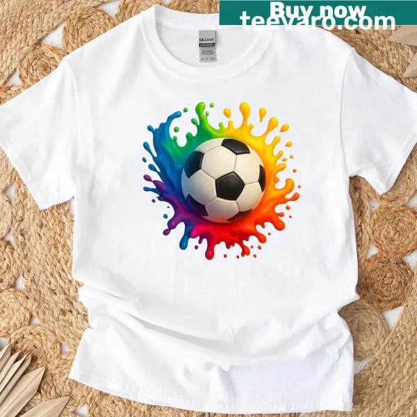 Soccer ball graphic T-shirt suitable for all ages