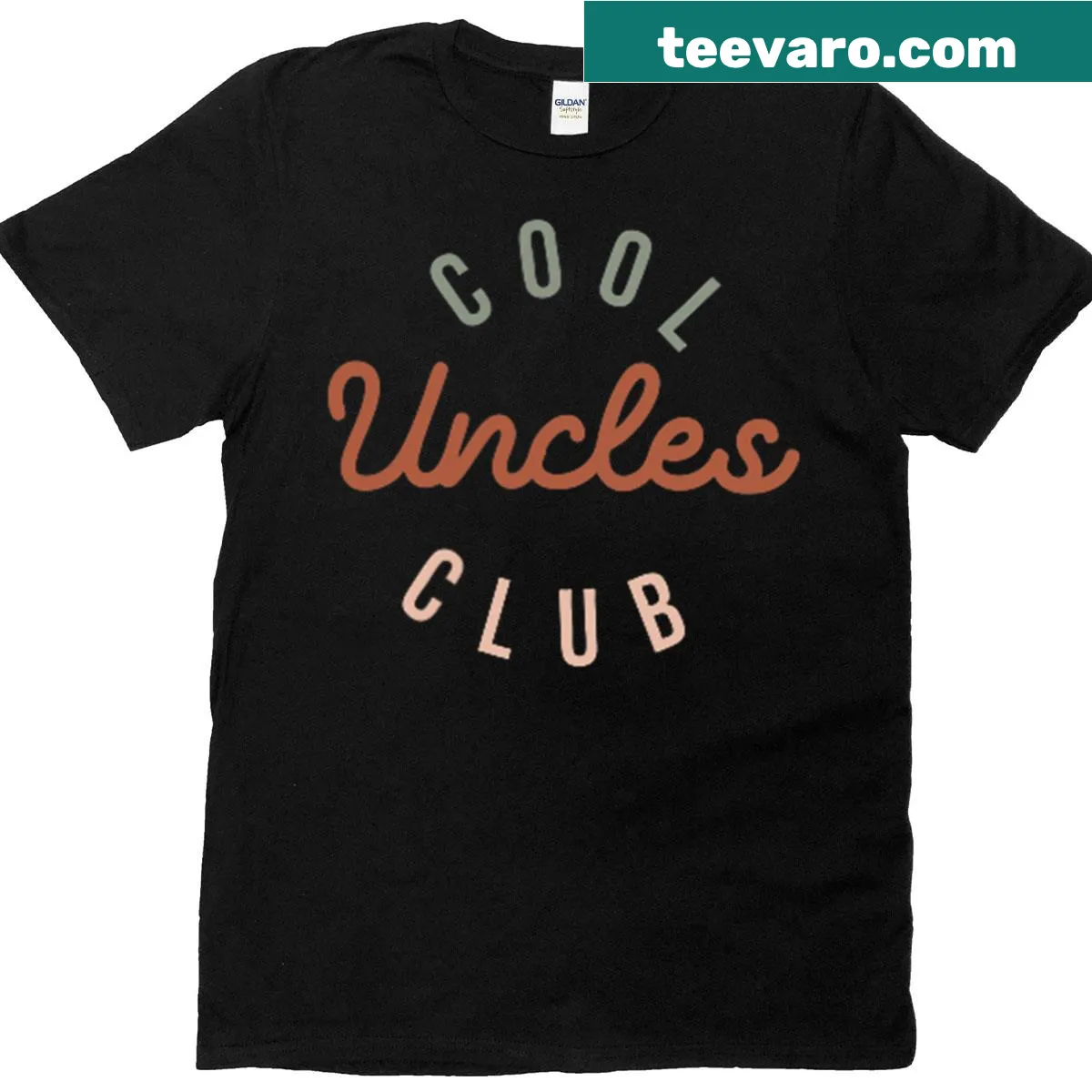 Funny t-shirt for uncles with 'Cool Uncles Club' text — on a men's t-shirt
