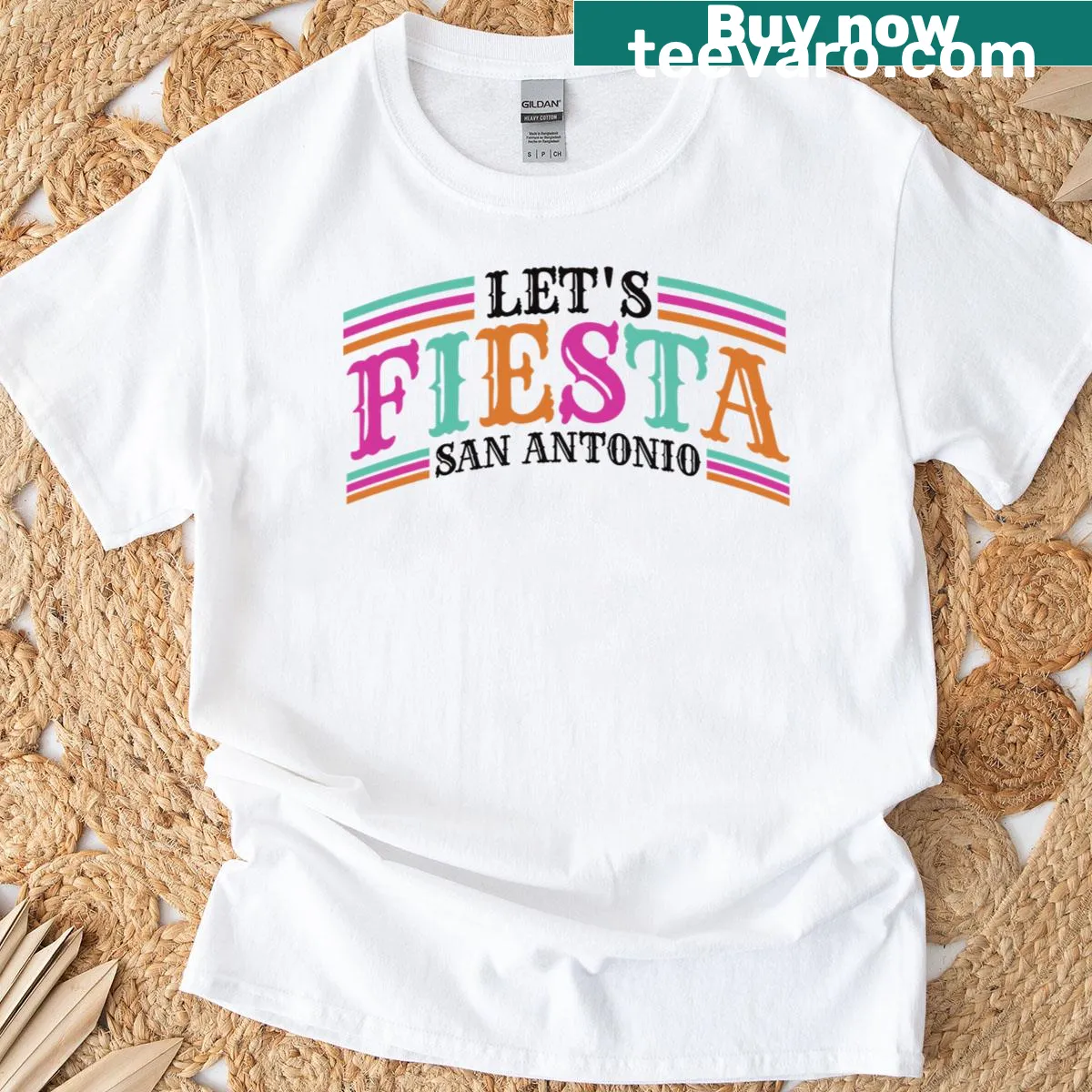 Fiesta Squad Cinco de Mayo T-shirt with festive design — on a men's t-shirt