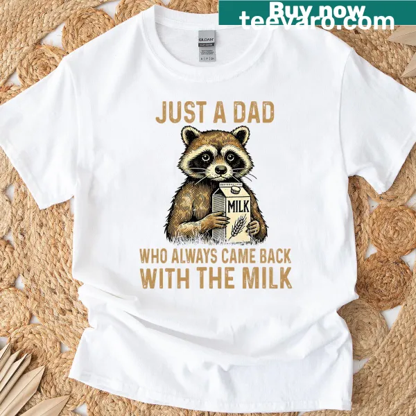 New Dad with the Milk humorous T-shirt for first-time fathers