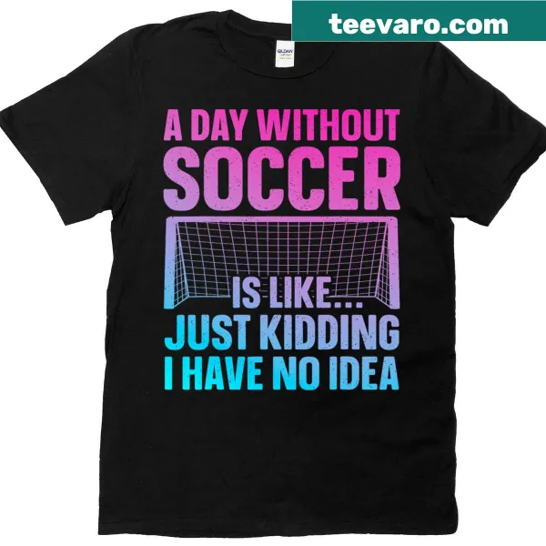 Playful soccer-themed T-shirt with fun illustrations