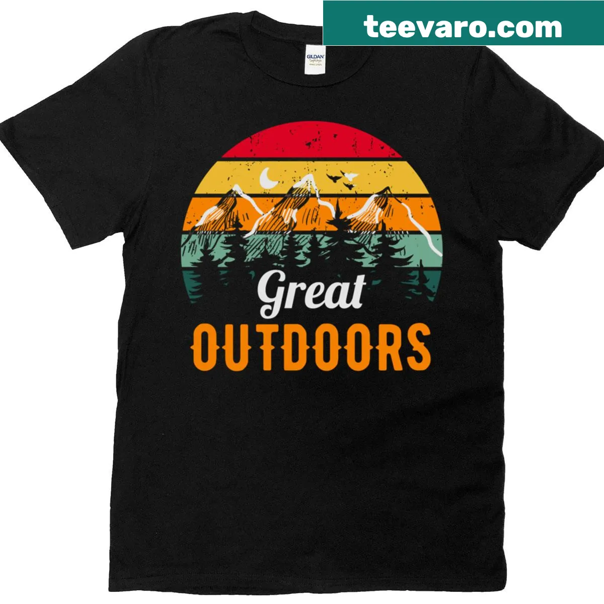 Oversized t-shirt featuring a nature-themed graphic — on a men's t-shirt