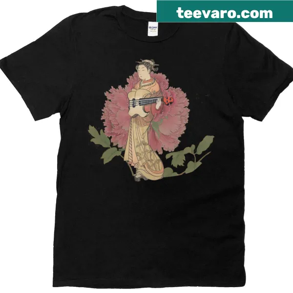Illustration of guitarist Maiko on a T-shirt
