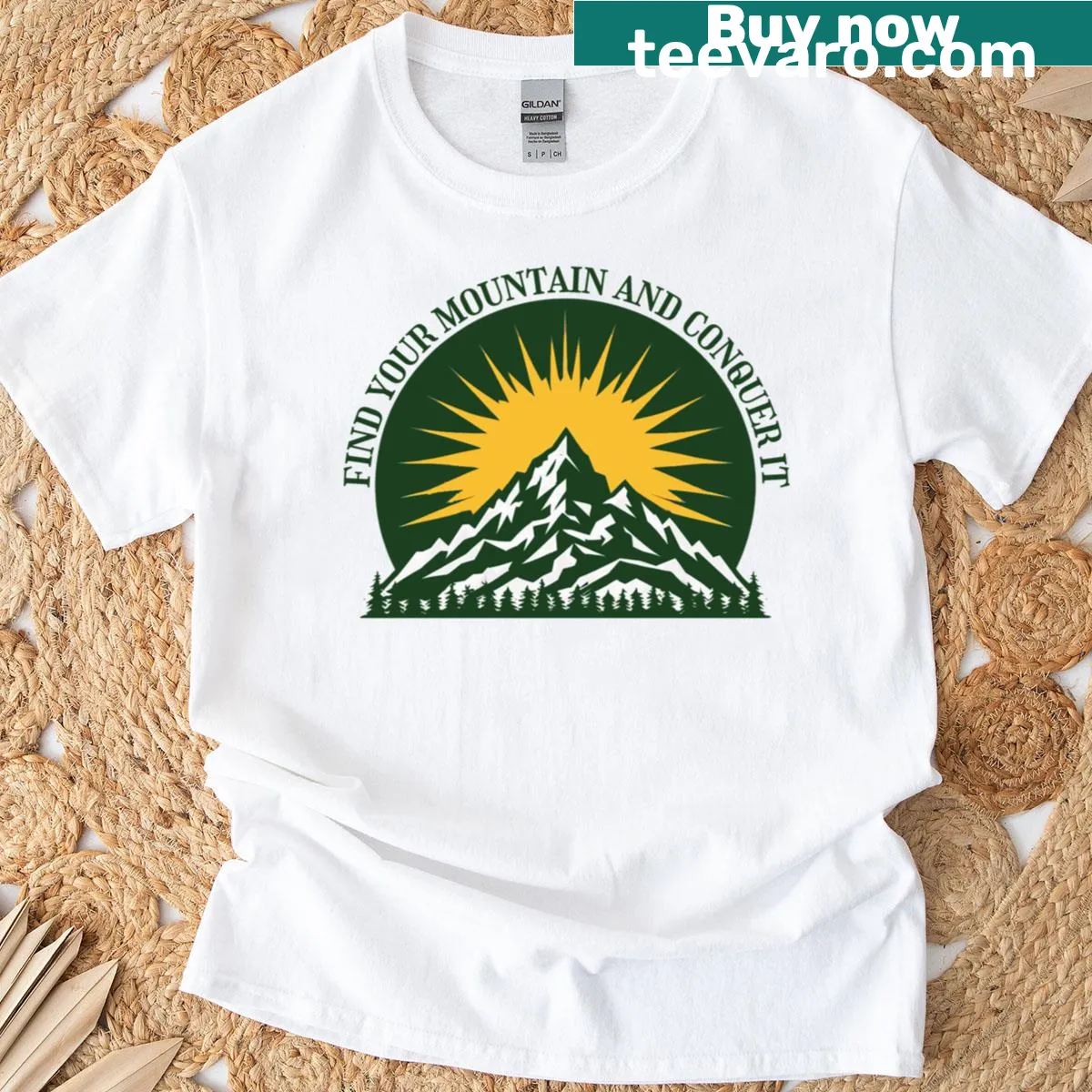 Find Your Mountain hiking relaxed fit t-shirt — on a men's t-shirt