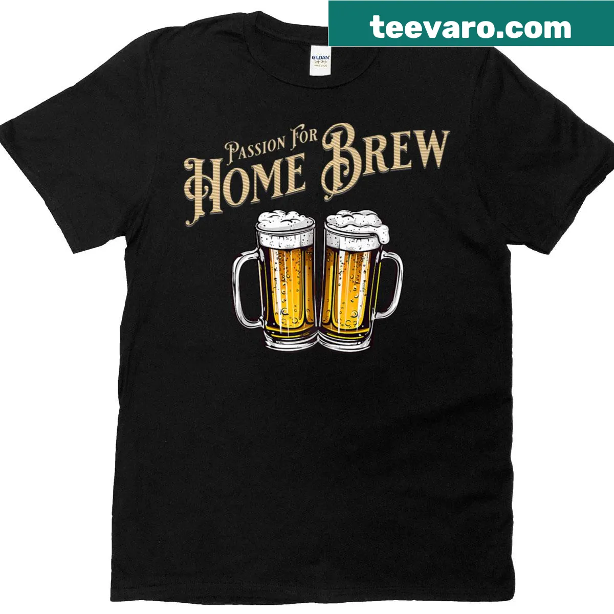 Vintage-style t-shirt celebrating home brewing craft beer — on a men's t-shirt