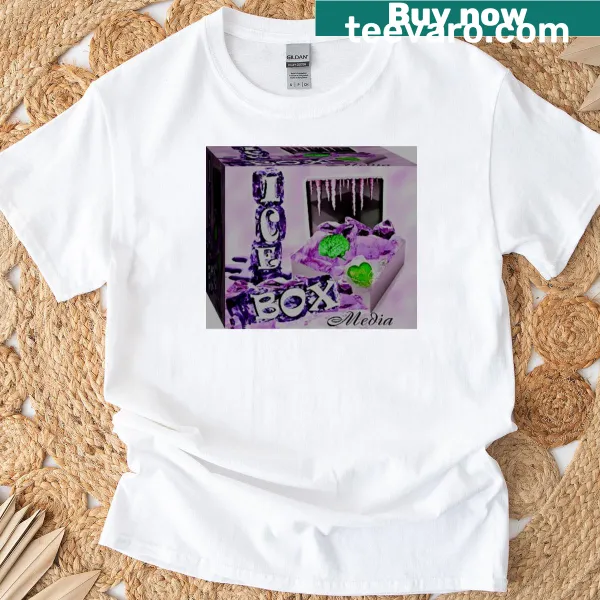 Illustrated T-shirt featuring a nostalgic ice box design