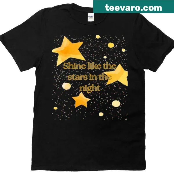 Illustrated t-shirt with an inspirational star quote