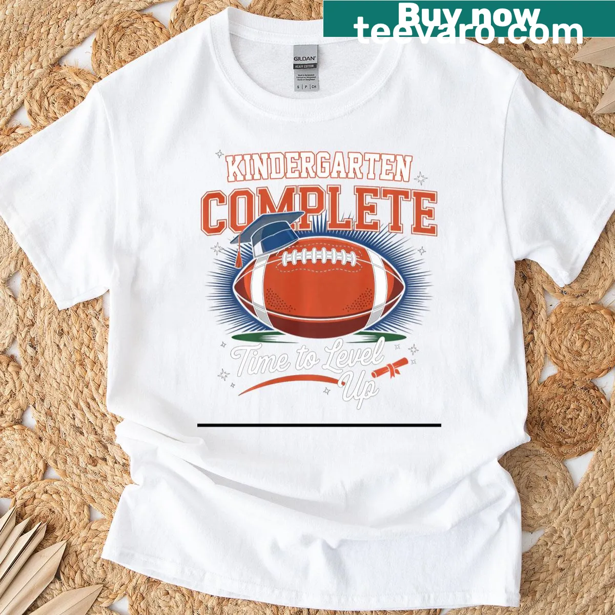 T-shirt celebrating kindergarten graduation with fun graphics — on a men's t-shirt