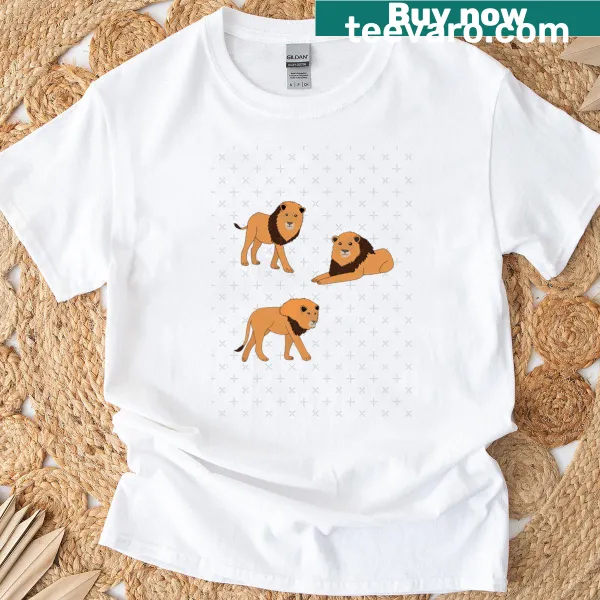 T-shirt featuring a majestic lion graphic