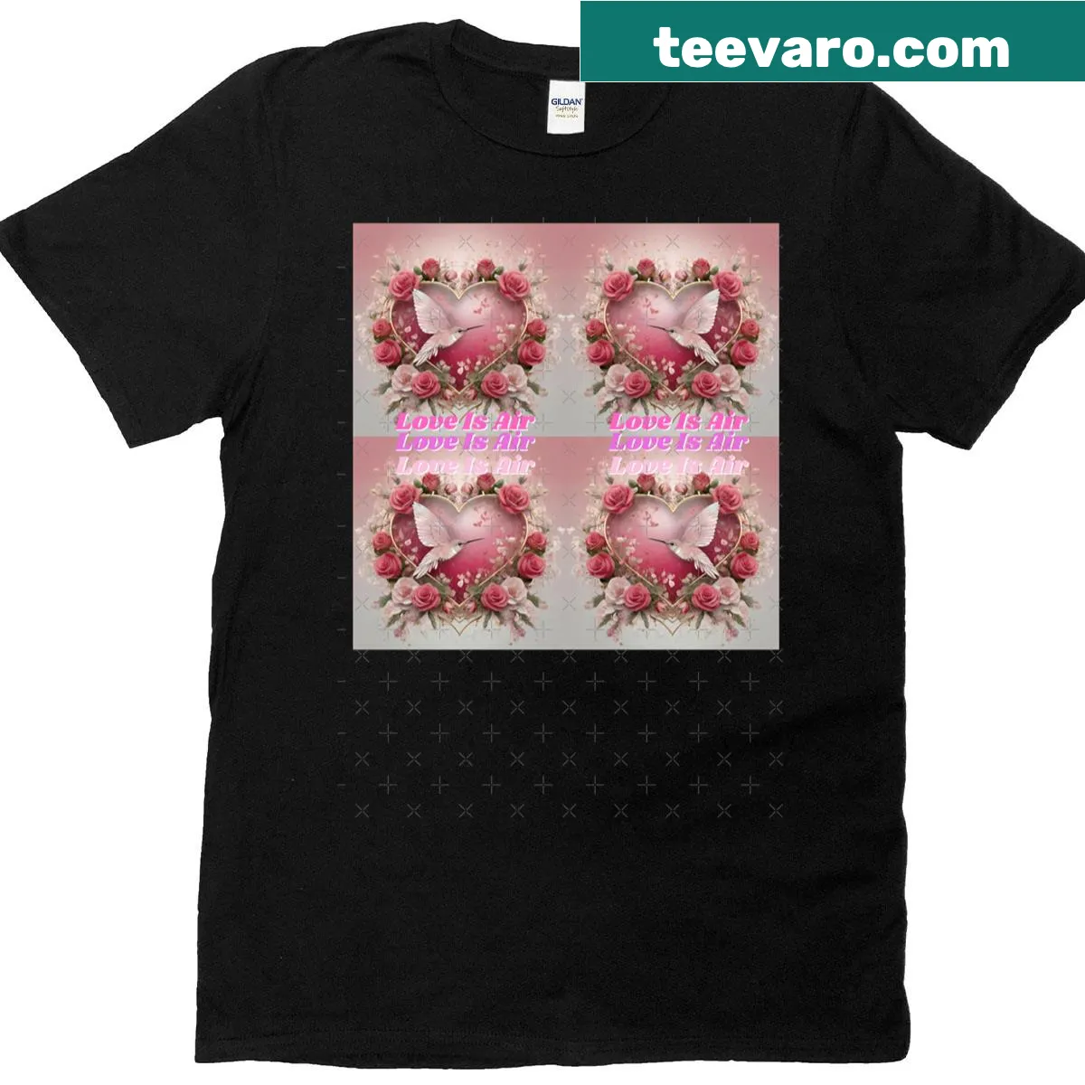 Inspirational T-shirt with Love is Air text — on a men's t-shirt