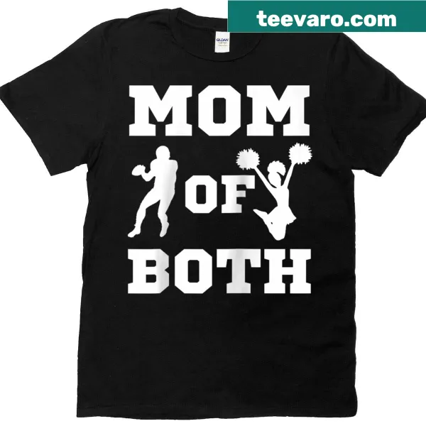 Mom raglan baseball tee celebrating football and cheer
