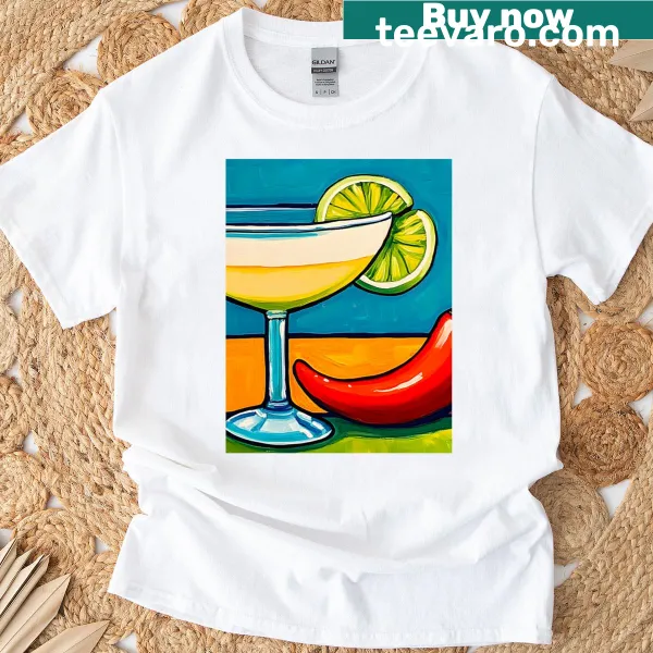 T-shirt featuring a lime cocktail and chili pepper for Cinco de Mayo