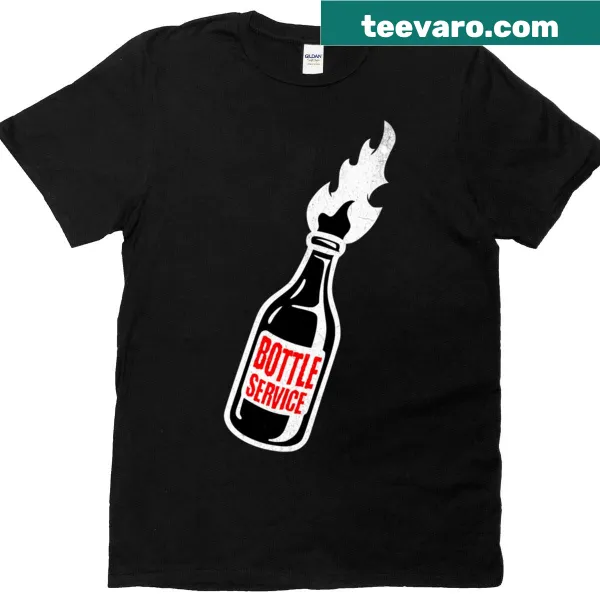 Retro party t-shirt with Molotov cocktail logo