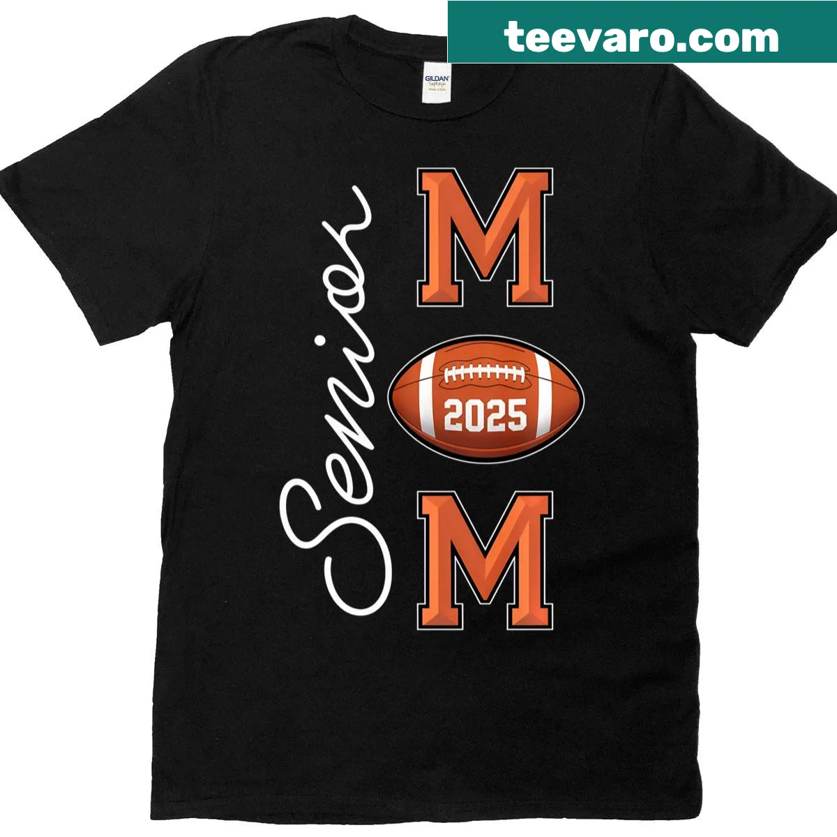 T-shirt for Senior Football Moms of Class of 2025 — on a men's t-shirt