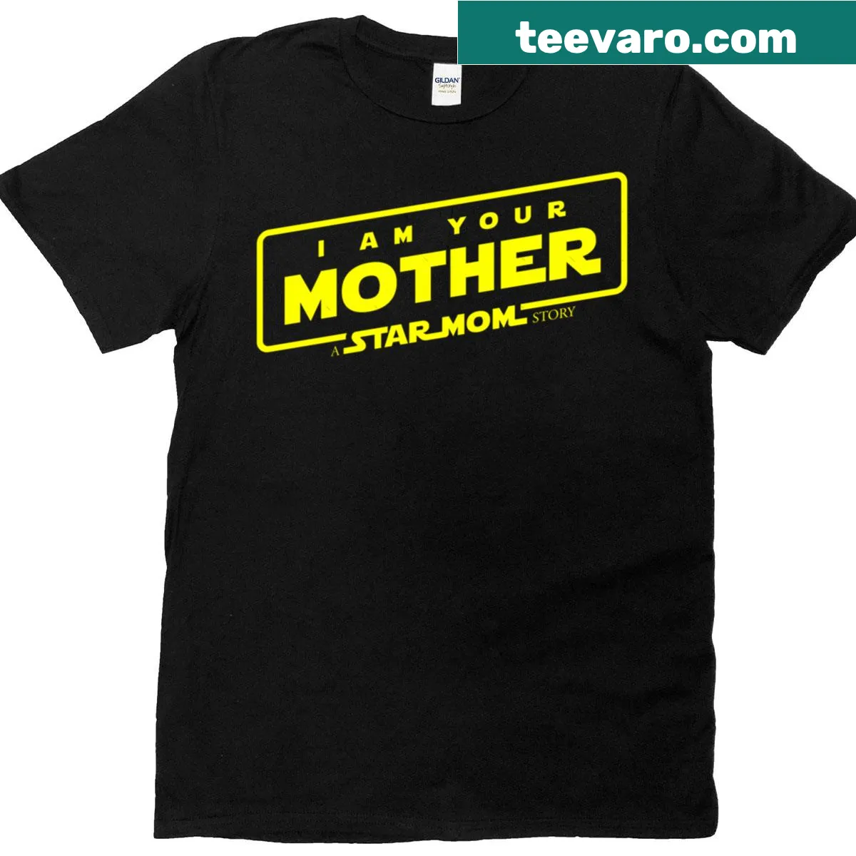 Fitted T-shirt saying 'star mom - I am your mother' — on a men's t-shirt