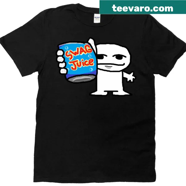 Playful typography T-shirt with 'Swag Juice' text