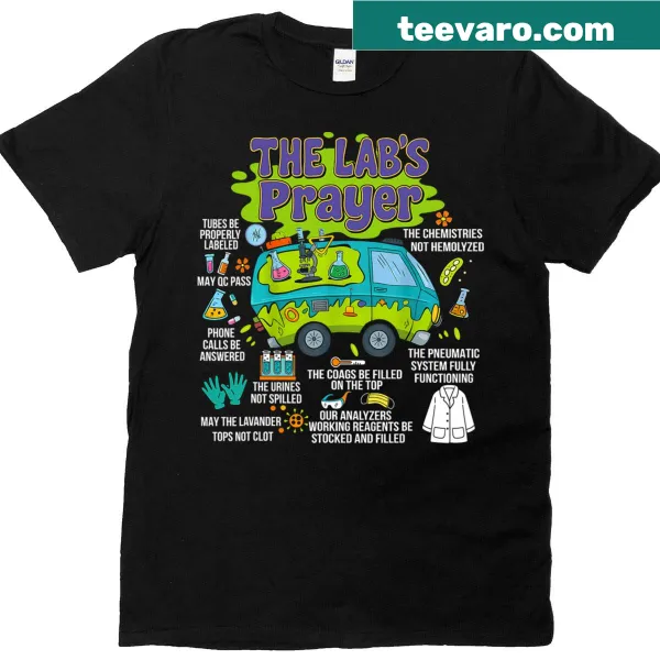 T-shirt featuring the Lab Prayer for lab week 2025